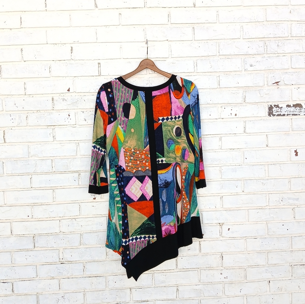 Joseph Ribkoff Tunic Asymmetrical Multicolor - Picture 5 of 8